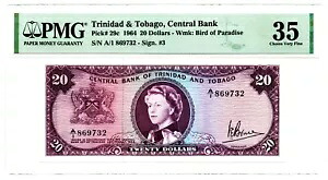 トリニダード・トバゴ: 20 ドル 1964 ピック 29c ピック 29c PMG Choice Very Fine 35。｜WORLD RESOURCE【KING店】