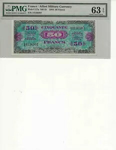 フランス連合軍通貨 AMC - 50 フラン PMG 63 EPQ｜WORLD RESOURCE【KING店】