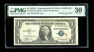 DBR 1935-A $1 シルバー エクスペリメンタル (S) Fr. 1610 PMG 30 シリアル S74873232C|WORLD RESOURCE【KING店】