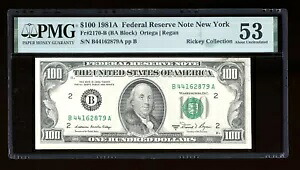 DBR 1981-A $100 ニューヨーク神父2170-B PMG 53 シリアル B44162879A｜WORLD RESOURCE【KING店】