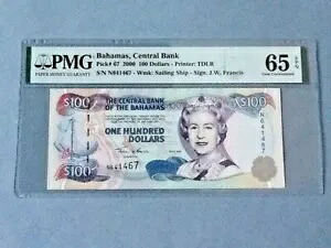 バハマ 100 ドル P-67 2000 PMG 65 EPQ｜WORLD RESOURCE【KING店】