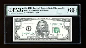 DBR 1974 $50 FRN ミネアポリス ジェム Fr. 2118-I PMG 66 EPQ シリアル I02808175A|WORLD RESOURCE【KING店】