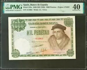1000ペセタ 1946年2月19日。シリアルなし。（edifil 2021:453、Pick : 133a