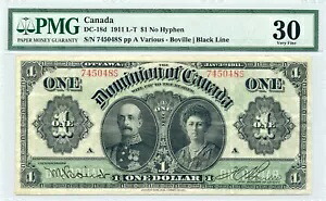 1ドル 1911年 カナダ自治領 DC-18d ブラックライン、PMG Very Fine 30｜WORLD RESOURCE【KING店】