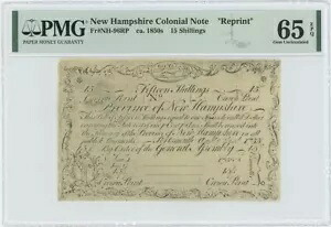 1755/6年 ニューハンプシャー 15シリング NH-96 PMG GEM65 EPQ 1850年頃 コーエン再版｜WORLD RESOURCE【KING店】