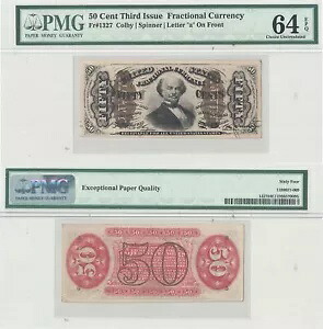 50セント第3回発行分数通貨PMG 64 EPQ Fr 1327｜WORLD RESOURCE【KING店】