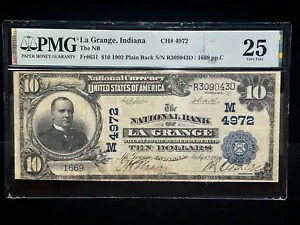 1902年 10ドル ナショナル通貨 ラ・グランジ IN ザ・ファースト NB Fr. #631 NGC VF30 Ch#4972