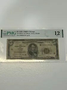 SASA 1929年シカゴ5ドルFRBNスターノートPMG F12