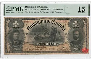 1898年 カナダ自治領 1ドル 内国 コートニー 101954 - PMG F15 - DC-13a-