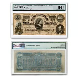 1864 $100 (T-65) ルーシー・ピケンズ CU-64 EPQ PMG