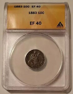 1883年 シーテッド リバティ ダイム XF40 ANACS 54,120円