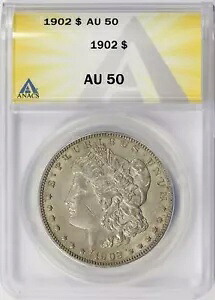 1902年 1ドル モルガン・ダラー ANACS AU50