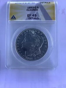 1892 O モルガン銀貨 EF 45 詳細クリーニング済み (15)