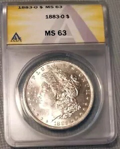 美しい1883-Oモルガン・ダラー：ANACS MS63 非常に素晴らしい 55,440円