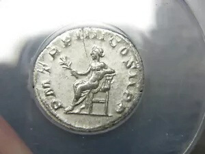 西暦241-242年 ローマ ゴルディアヌス3世 ローマ ANACS スラブ XF-40グレード ---- #799A