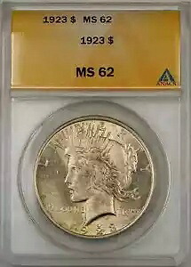 1923年 ピースシルバードルコイン ANACS $1 MS-62 (8B)