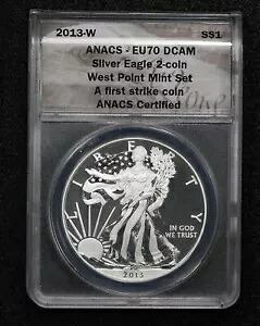 2013-W 強化非流通シルバー イーグル $1 ANACS EU70 DCAM 2XUW｜WORLD RESOURCE【KING店】