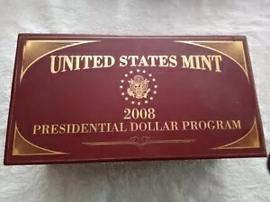 2008 ANACS 米国造幣局大統領ドル プログラム P D S 3 コイン セット 箱入り
