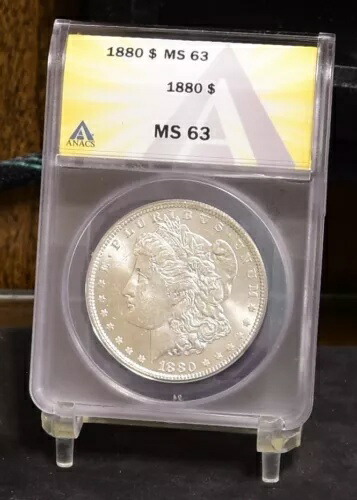 1880 モルガン ドル - ANACS MS63 (#55032-L)｜WORLD RESOURCE【KING店】