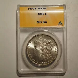 1899 **P** モーガン シルバー ドル ***ANACS MS 64** 送料無料! G305