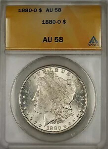 1880-O モーガン シルバー ダラー $1 ANACS AU-58 (ベター コイン) (6B)