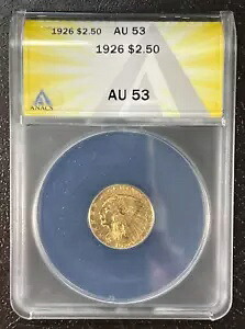 1926 $2.50 インディアン ヘッド ゴールド クォーター イーグル ANACS AU53 - $2 1/2｜WORLD RESOURCE【KING店】