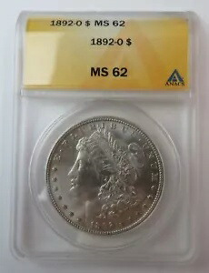1892 O - モーガン銀ドル - ANACS MS62