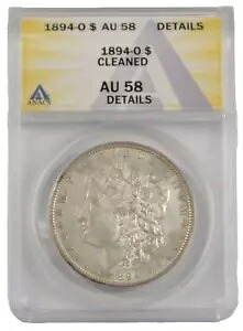 1894 O モーガン シルバー ダラー ANACS AU58 詳細