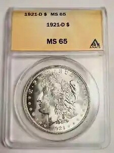 1921 D モーガン シルバー ダラー ANACS MS-65
