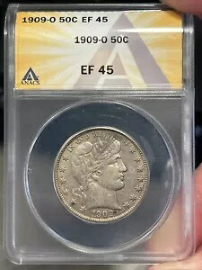 1909-O 50C バーバー ハーフダラー ANACS XF45 232,650円
