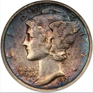 1921 マーキュリー ダイム XF40 ANACS 古いソープボックス ホルダー 美しいトーンのキー デート｜WORLD RESOURCE【KING店】