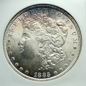 1885 アメリカ合衆国 シルバー モーガン 米ドル コイン EAGLE PCGS MS i78486|WORLD RESOURCE【KING店】