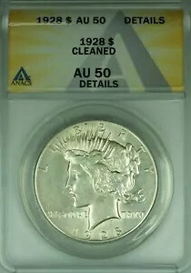 1928 ピース シルバー ダラー S$1 ANACS AU-50 詳細クリーニング済み (45)|WORLD RESOURCE【KING店】