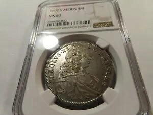 O40 スウェーデン 1692 4 マーク NGC MS-61 トップ ポップ:1/0 最高級の既知!｜WORLD RESOURCE【KING店】