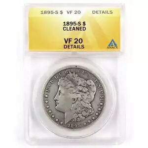 1895 S モルガン ドル VF 20 詳細 ANACS 90% シルバー SKU:CPC2288