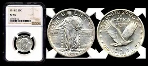 1918-D STANDING LIBERTY QUARTER NGC XF45-素晴らしい目の魅力を持っています。|WORLD RESOURCE【KING店】