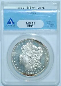 1883 P ANACS MS64DMPL ディープ ミラー プルーフライク モーガン シルバー ダラー|WORLD RESOURCE【KING店】
