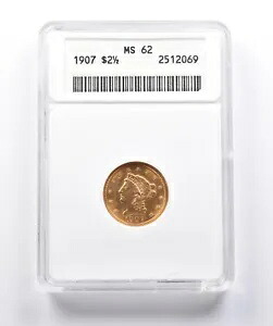 1907年 $2.50 リバティヘッド ゴールド クォーター イーグル MS62 ANACS *7314|WORLD RESOURCE【KING店】