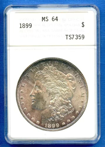 1899 P ANACS MS64 モーガン ドル $1 US ミント シルバー 1899-P MS-64 レア ANA ソープボックス|WORLD RESOURCE【KING店】