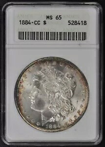 1884-CC $1 モルガン ドル オールド ホルダー ANACS MS65｜WORLD RESOURCE【KING店】