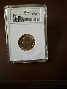 1925-SA 南アフリカ ゴールド ソブリン MS-63 ANACS｜WORLD RESOURCE【KING店】