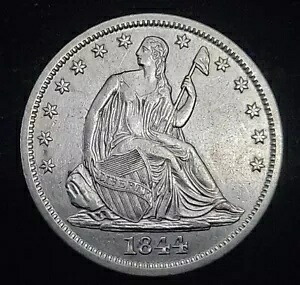 1844 O 着席ハーフダラー UNC ディテール (軽いクリーニング) |本当に素晴らしいコイン|WORLD RESOURCE【KING店】