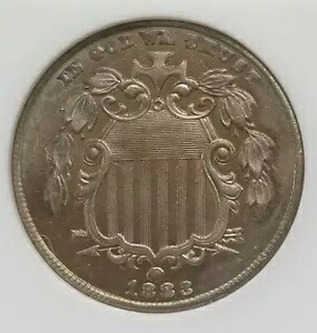 1883 5C シールドニッケル NGC MS 65 いい調子です!!|WORLD RESOURCE【KING店】