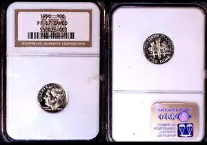 1950 10C NGC PR 67 カメオ-PQ ルーズベルト ダイム｜WORLD RESOURCE【KING店】