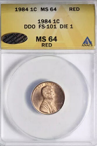 BU 1984 リンカーン記念堂 セント ペニー ANACS MS64 RED DDO FS-101 ダイ 1 グレート コイン!!|WORLD RESOURCE【KING店】