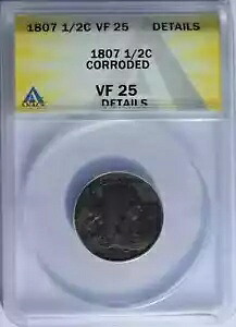 1807 P ハーフセント ANACS VF-25 腐食あり｜WORLD RESOURCE【KING店】