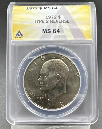 1972 $1 アイシェンハワー クラッド アイク ドル コイン MS64 チョイス BU UNC タイプ 2 バラエティ FS901|WORLD RESOURCE【KING店】