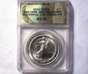 D. カー - 1916 ウォーキング リバティ センテニアル、ワン トロイ オズ 999 シルバー - ANACS MS 70|WORLD RESOURCE【KING店】