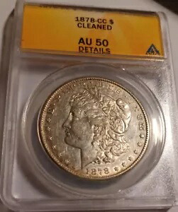1878-CC モルガン シルバー ダラー ANACS AU 50 詳細 とても素敵なコイン|WORLD RESOURCE【KING店】
