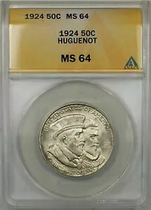 1924 ユグノー記念銀貨 50C ANACS MS-64 (9A)|WORLD RESOURCE【KING店】